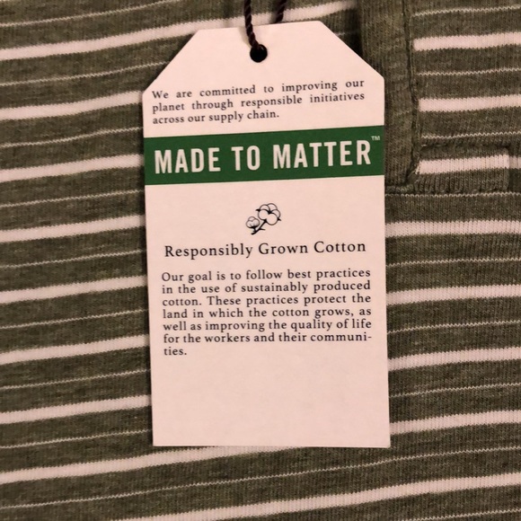 NWT Jos. A. Bank 1905 t-shirt green white stripe Large - Picture 3 of 3